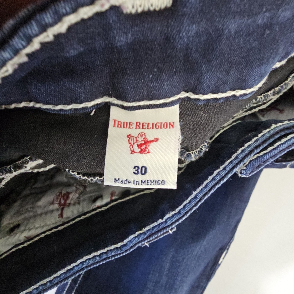 True Religion Women's Halle Flap Pocket Stretch Jeans Skinny 30x28 Horseshoe - Picture 8 of 11